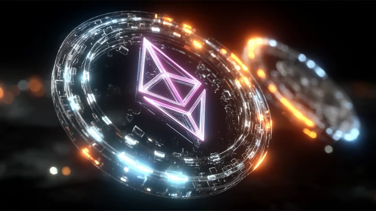 Ethereum ETH coin next to online casino games