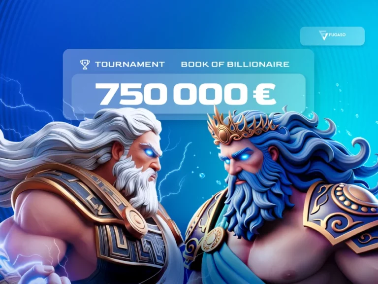 BOOK OF BILLIONAIRE slot tournament by Fugaso with leaderboard competition and casino slot gameplay
