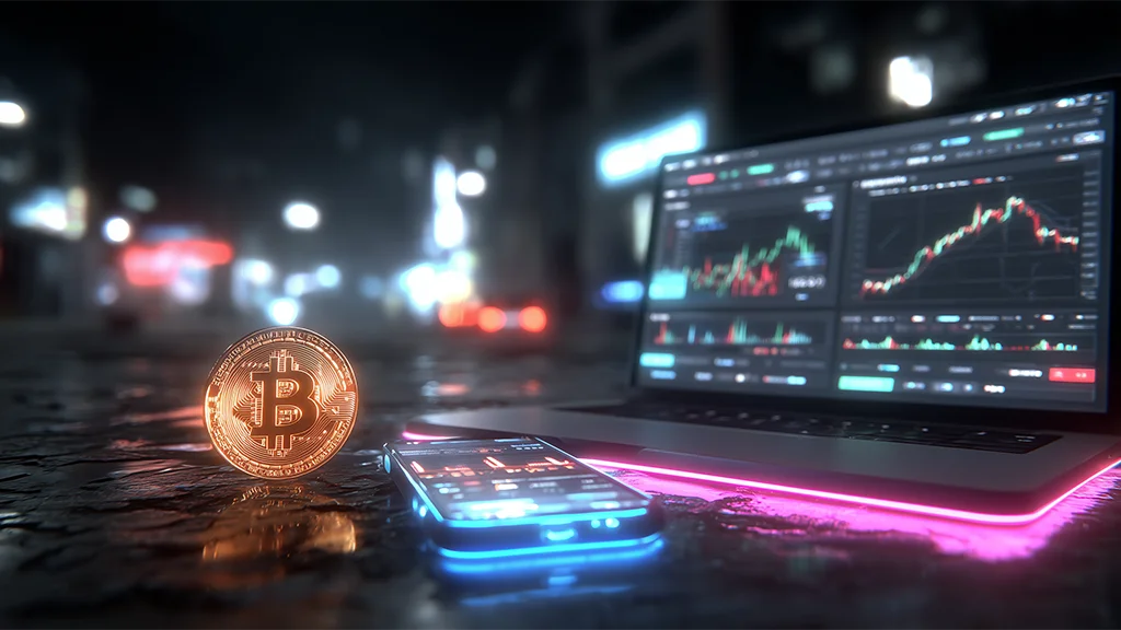 Crypto poker chips and cards on an Australian flag backdrop