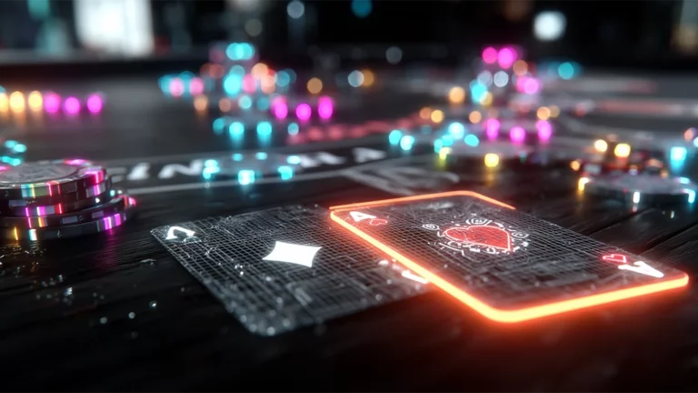 Playing play to earn mobile casino poker with crypto on a phone.