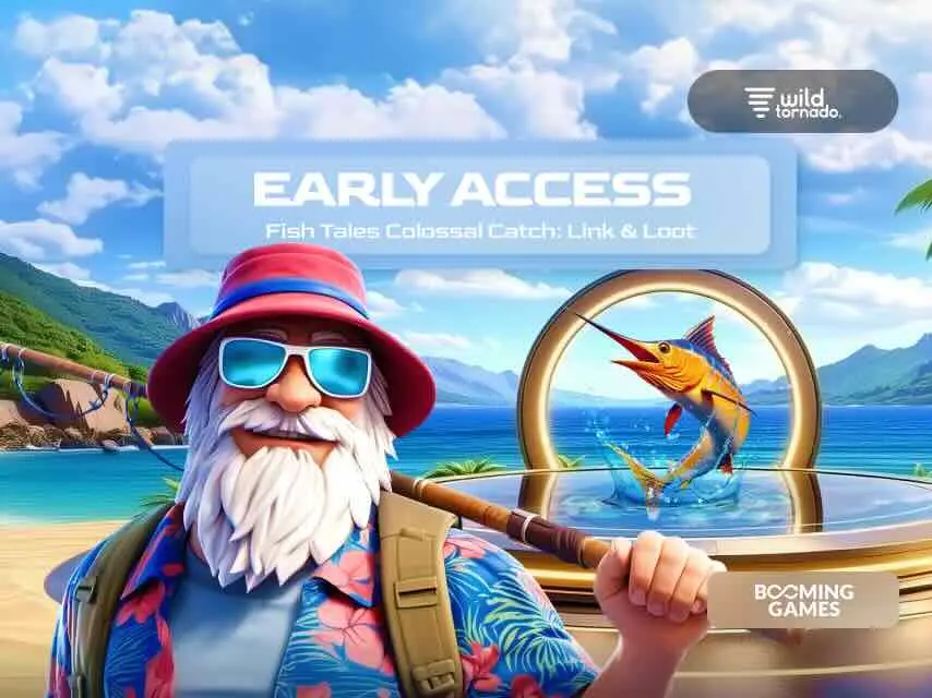 Fish Tales Colossal Catch: Link & Loot game with exciting bonus features and jackpots, exclusively available for early access at WildTornado.