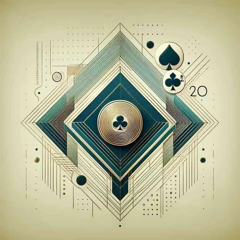 Crypto poker chips and playing cards on a digital screen