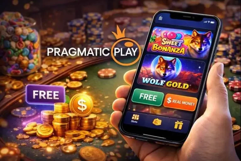Pragmatic Play pokies on a mobile device, showcasing the social casino experience.