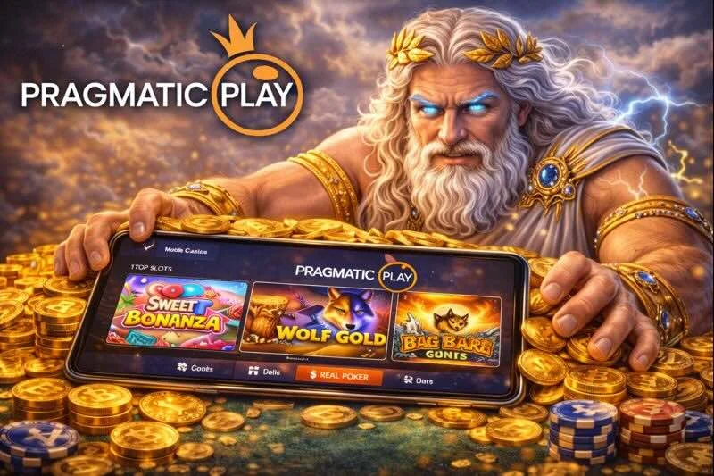 Pragmatic Play pokies on a mobile device, ready to play online poker with crypto.