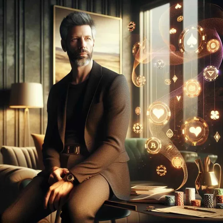 Australian woman smiles while playing a slot machine on her phone in her living room