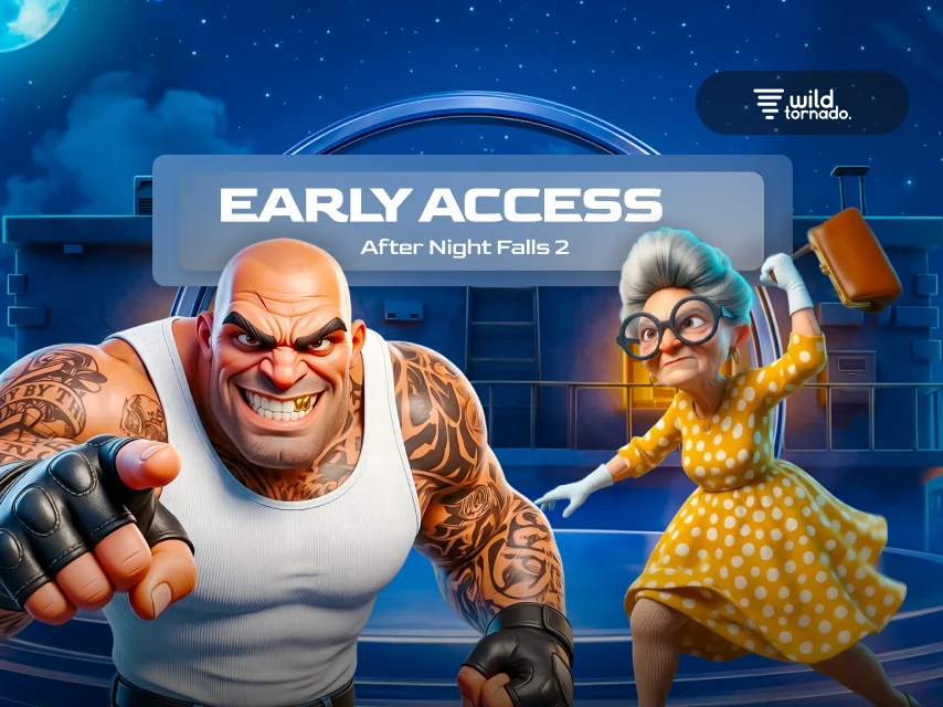 After Night Falls 2 slot game logo with dramatic graphics and suspenseful design by Betsoft.