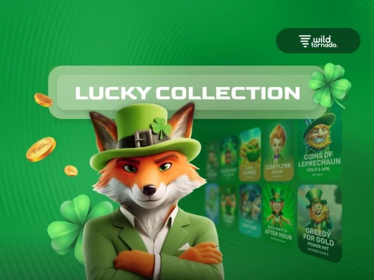 Saint Patrick's Day-themed casino games from the Lucky Clover Collection at WildTornado Casino. Play online slots and win big!