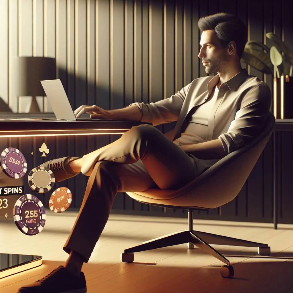 Enthusiastic Aussie man celebrating a casino win on her mobile phone at home